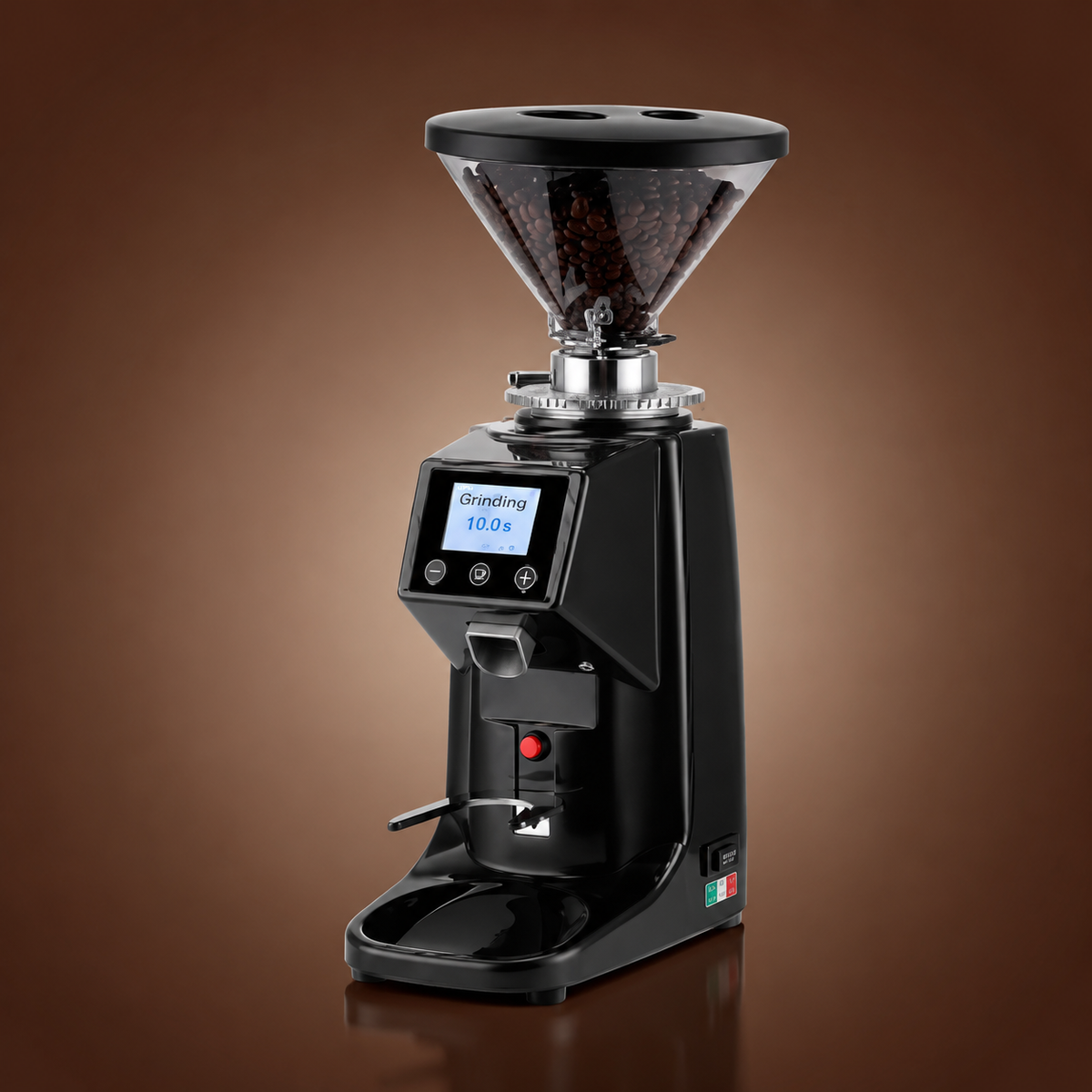 Commercial Burr Coffee Grinder with Digital Timer