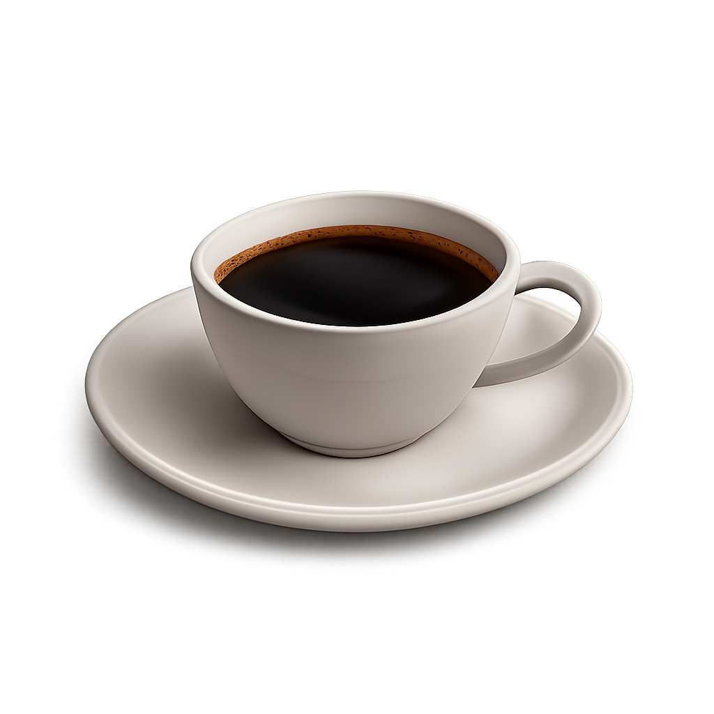 Fresh brewed coffee and roasted beans