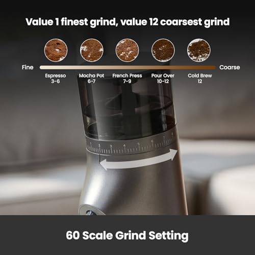 Gemilai Conical Burr Coffee Grinder Electric,Coffee Bean Grinder