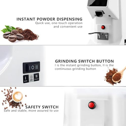 Commercial Burr Coffee Grinder with Digital Timer