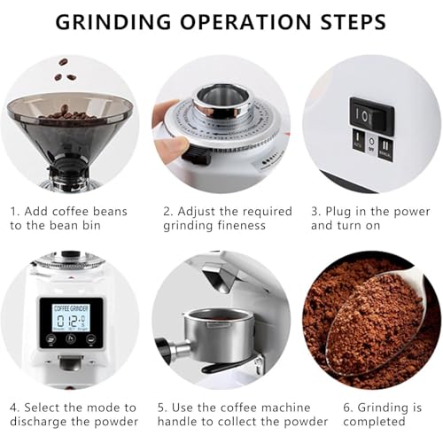 Commercial Burr Coffee Grinder with Digital Timer