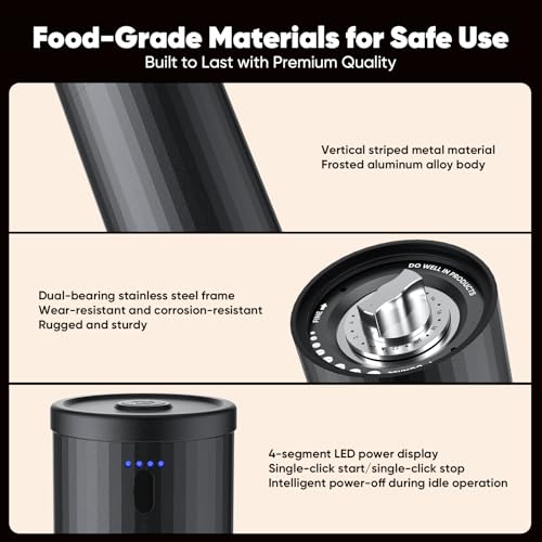 Portable USB Burr Coffee Grinder
