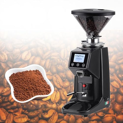 Commercial Burr Coffee Grinder with Digital Timer