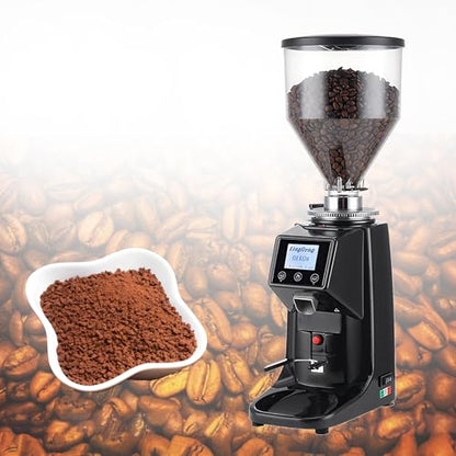 Commercial Burr Coffee Grinder with Digital Timer