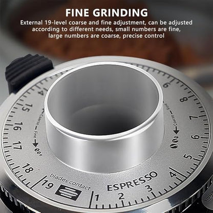 Commercial Burr Coffee Grinder with Digital Timer