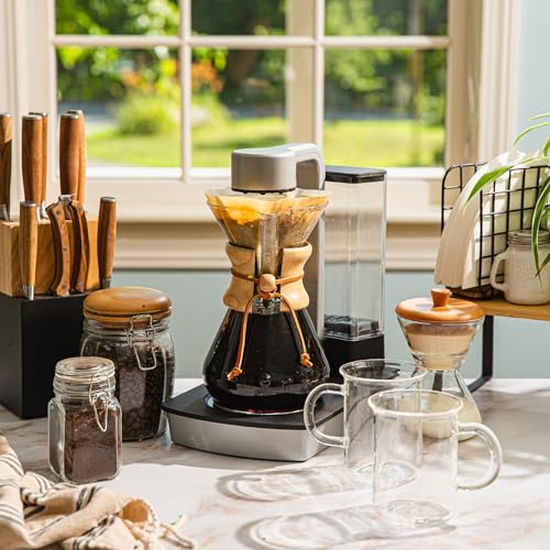 Automatic Pour Over Coffee Maker with Glass Carafe