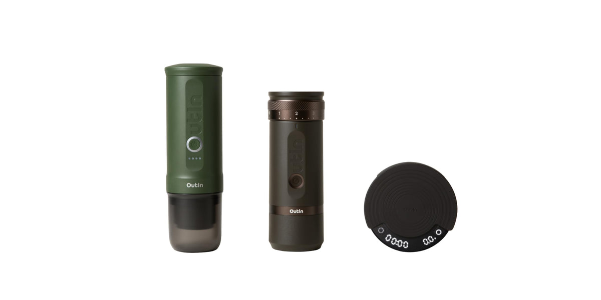 Portable Espresso Machine, Grinder & Coffee Scale Set