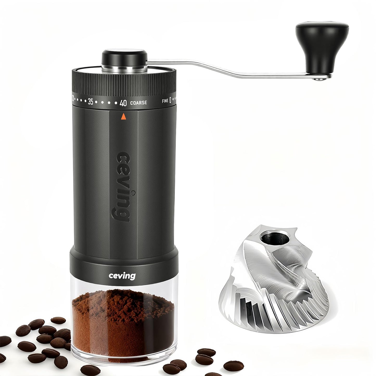 Manual Coffee Grinder with 40 Adjustable Settings