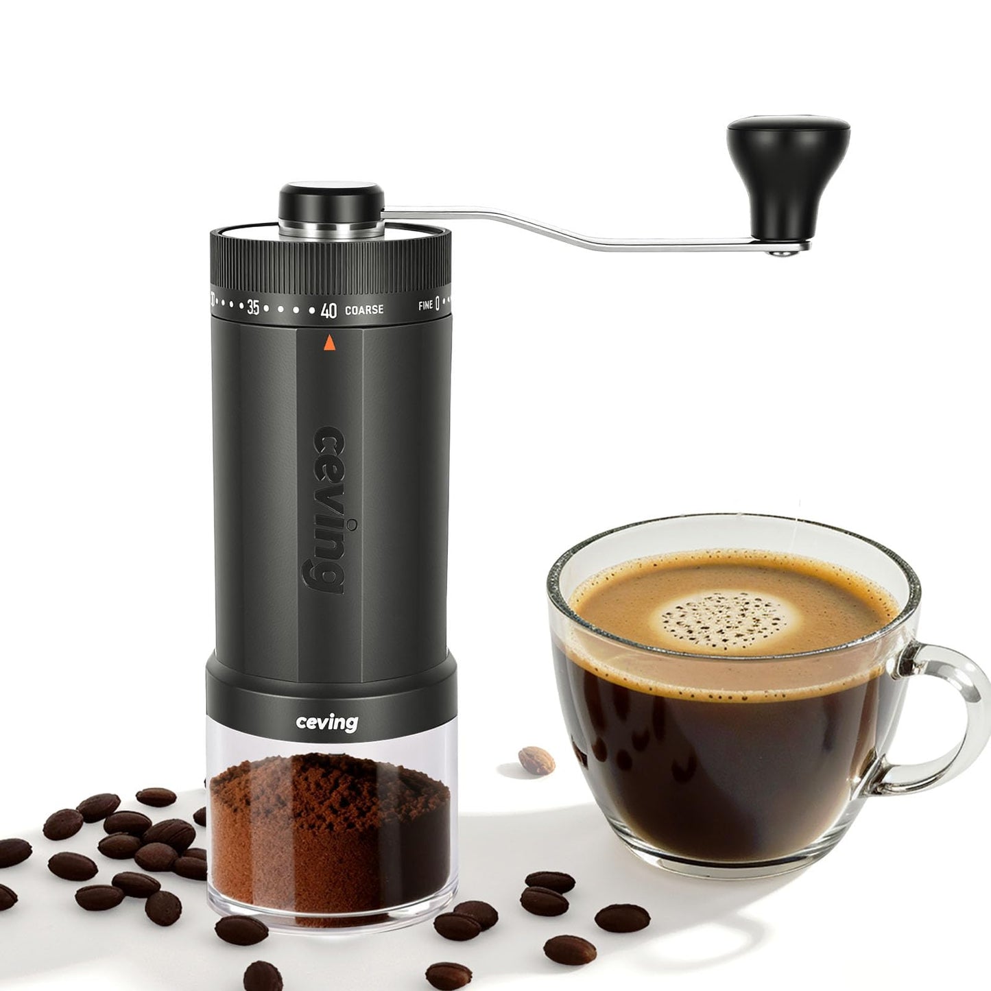 Manual Coffee Grinder with 40 Adjustable Settings