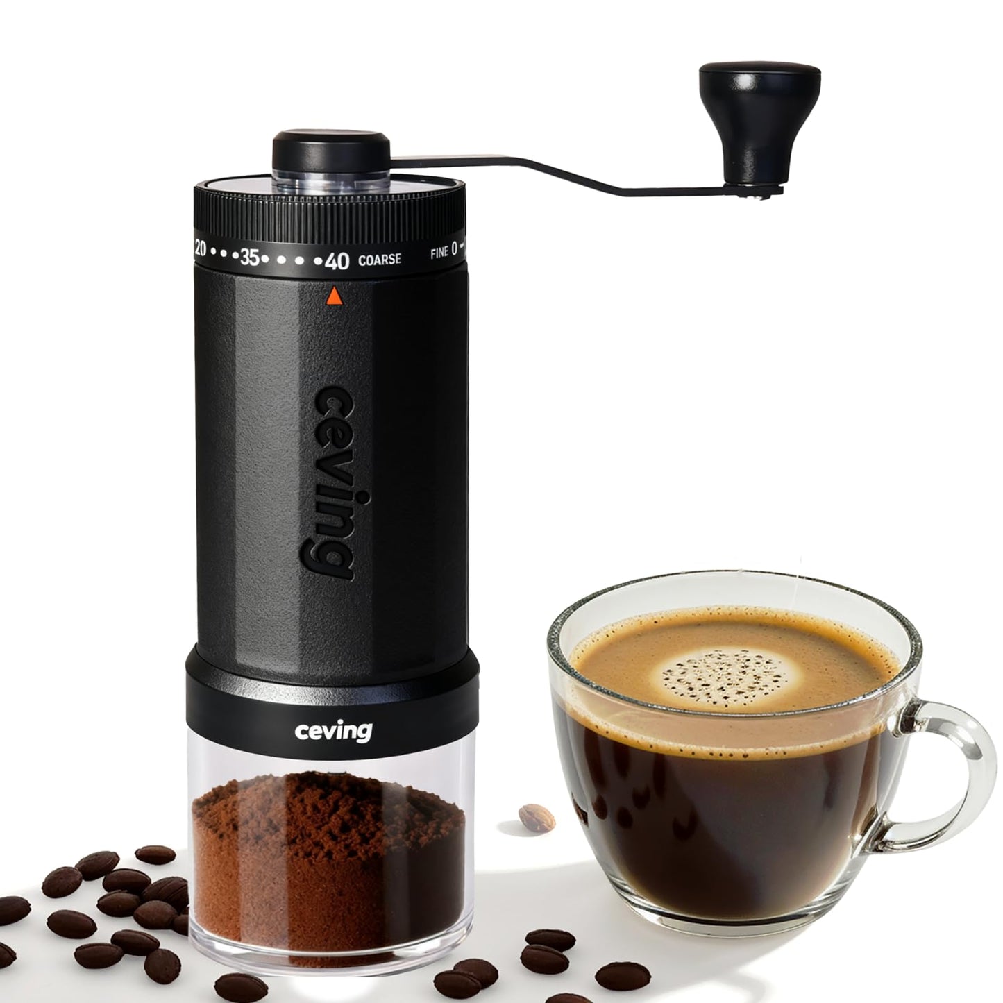 Manual Coffee Grinder with 40 Adjustable Settings
