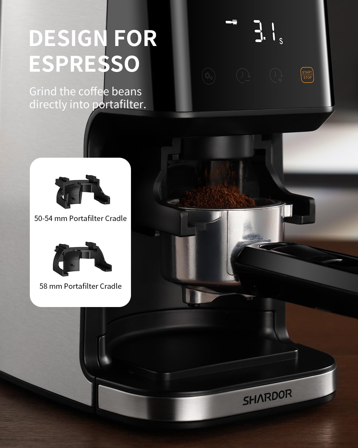Conical Burr Coffee Grinder with 51 Grind Settings