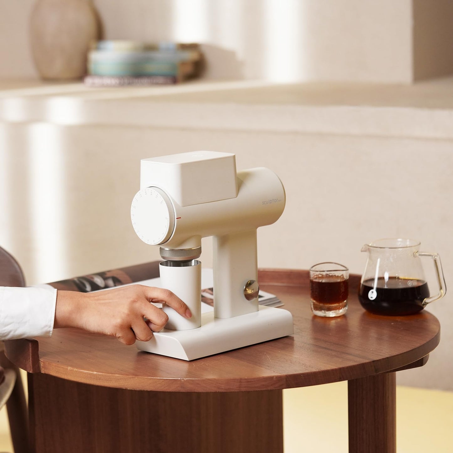 Electric Flat Burr Coffee Grinder