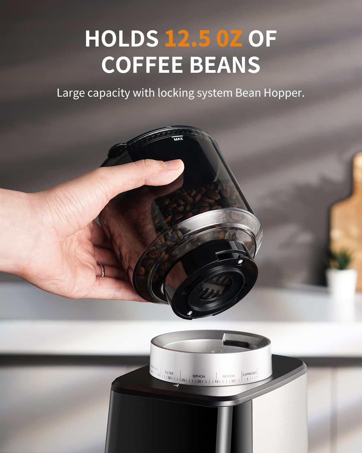 Conical Burr Coffee Grinder with 51 Grind Settings