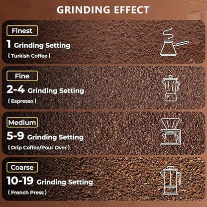 Commercial Burr Coffee Grinder with Digital Timer
