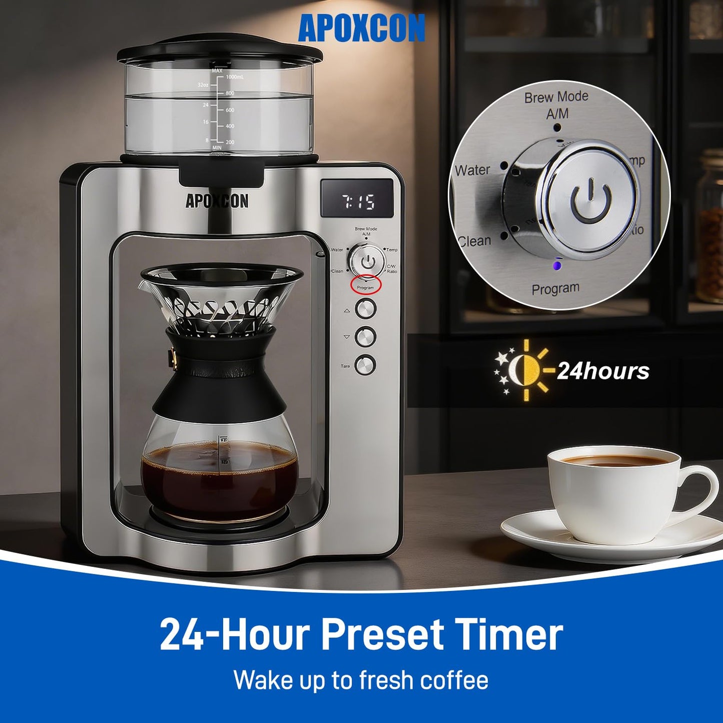 Automatic Drip Coffee Maker for Home Brewing