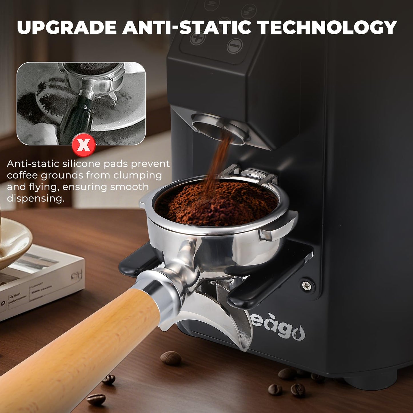Commercial Coffee Grinder with 64mm Flat Burrs