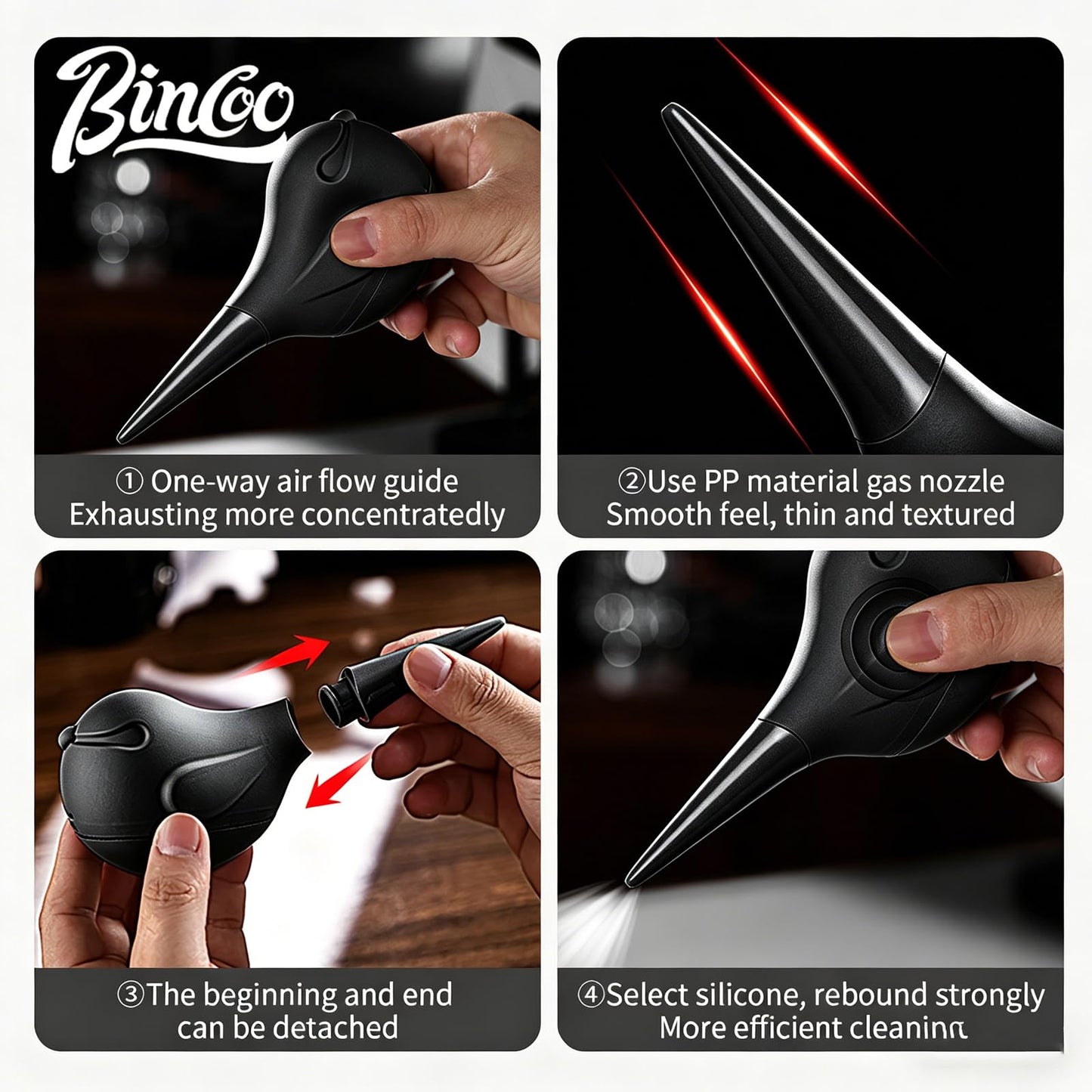 Coffee Grinder Cleaning Kit with Dual Brush & Blower