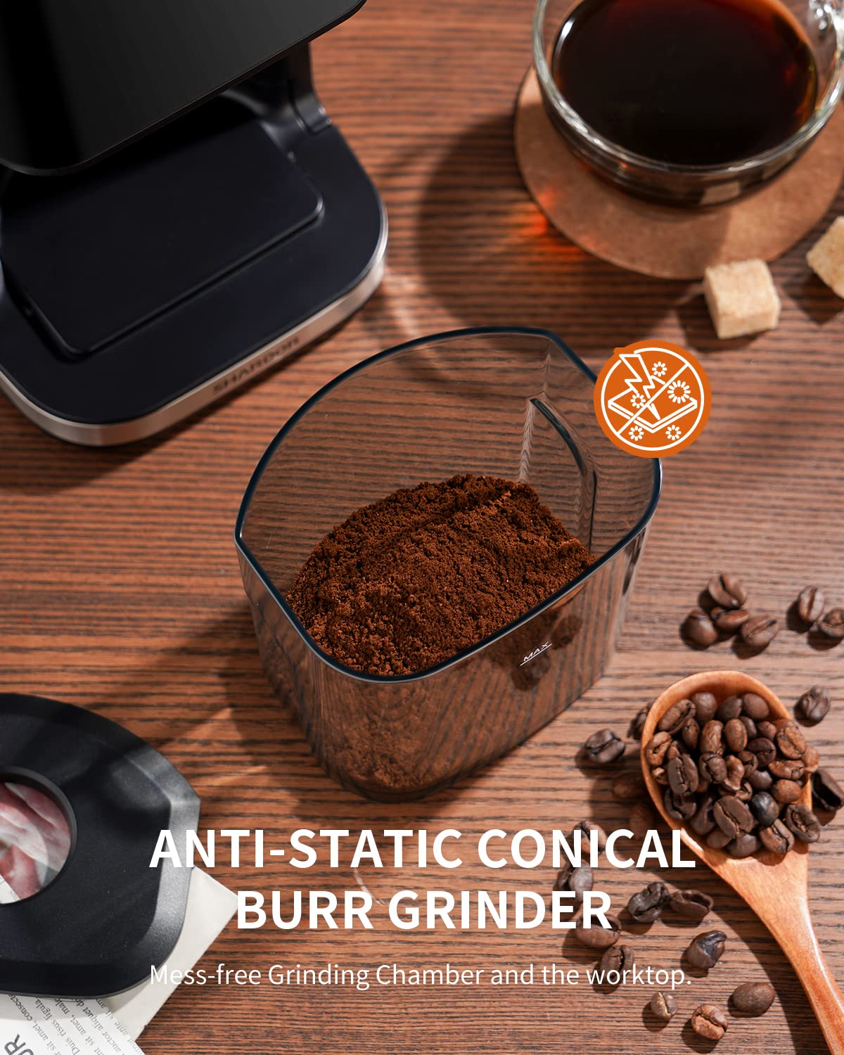 Conical Burr Coffee Grinder with 51 Grind Settings