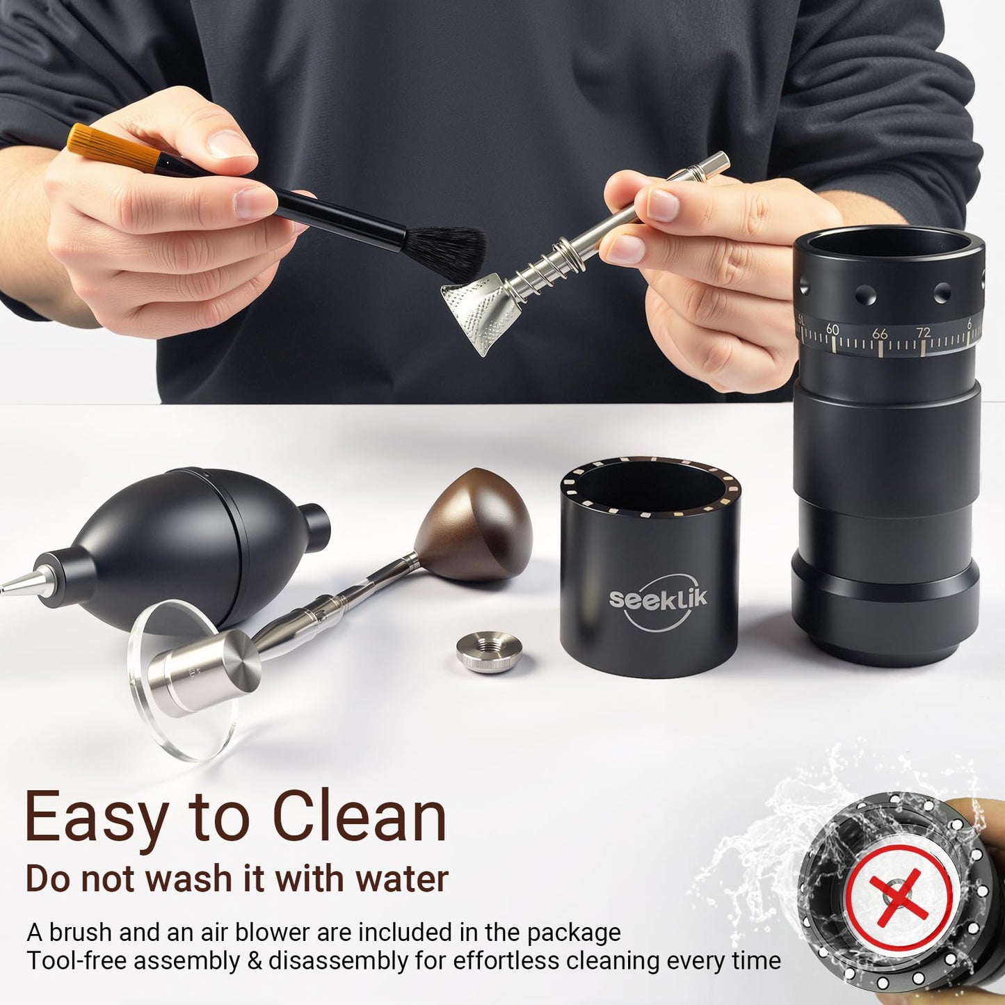 Adjustable Manual Burr Coffee Grinder