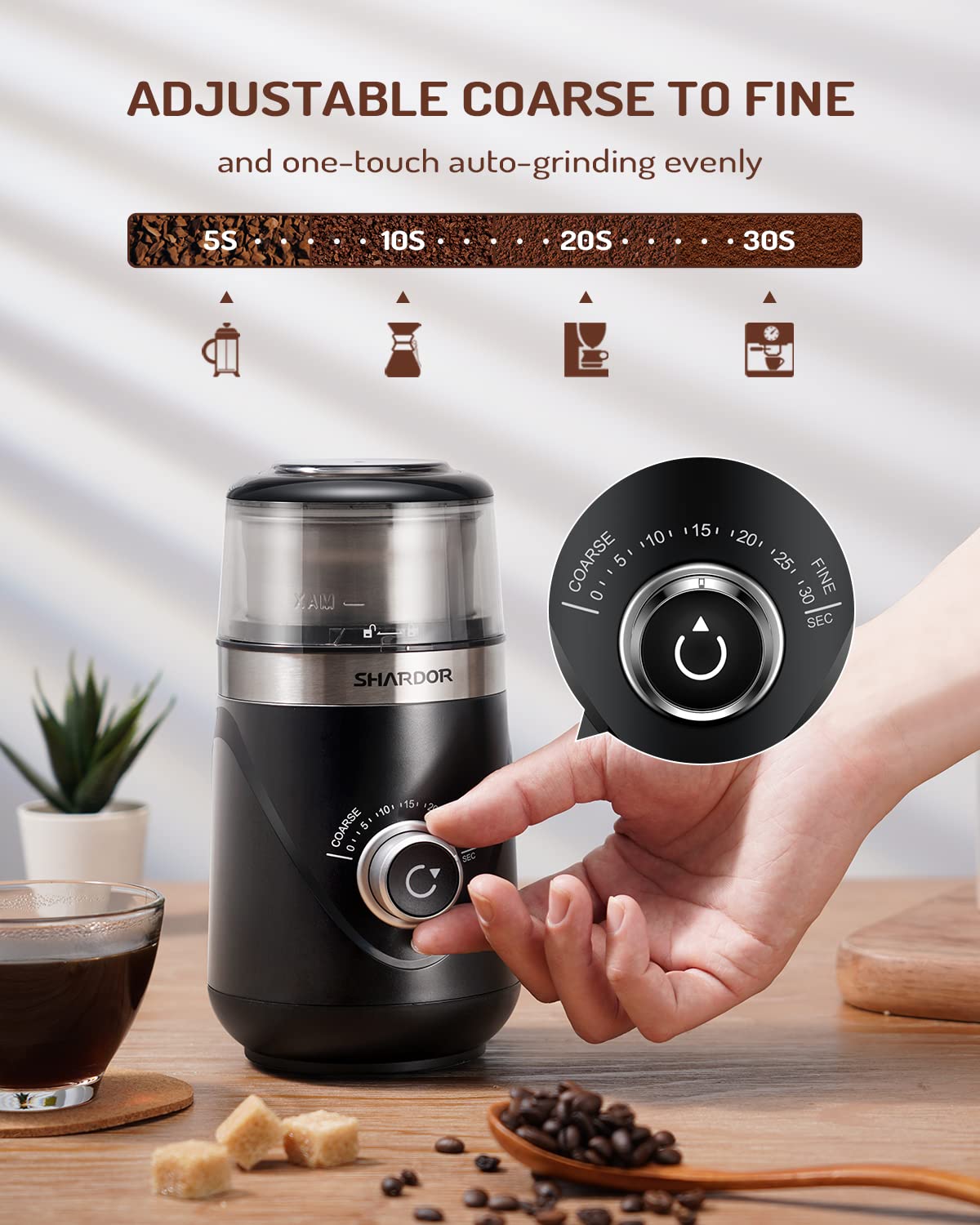 SHARDOR Coffee Grinder Electric Blender