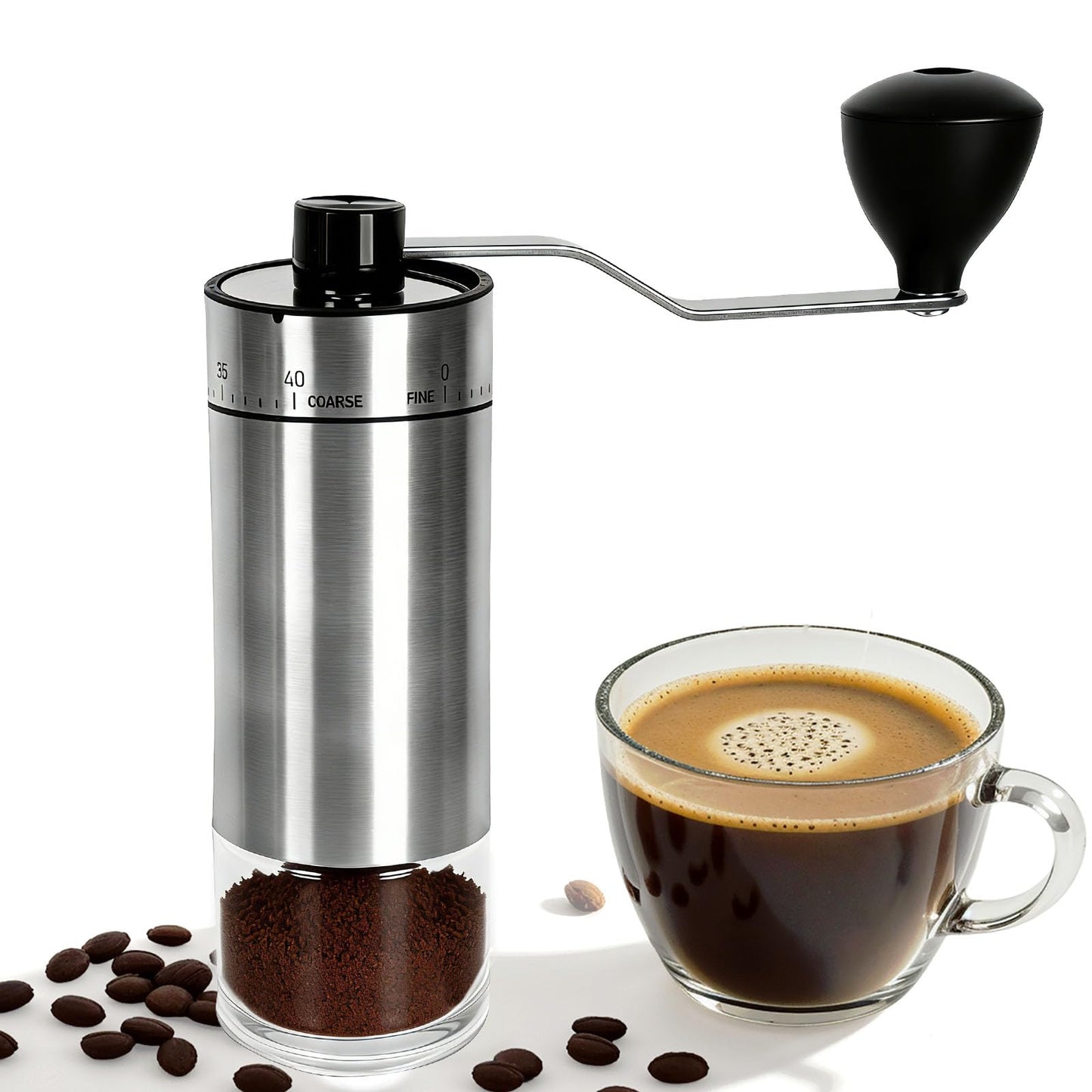Manual Coffee Grinder with 40 Adjustable Settings