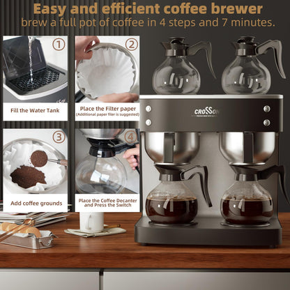 12-Cup Commercial Pour Over Coffee Maker