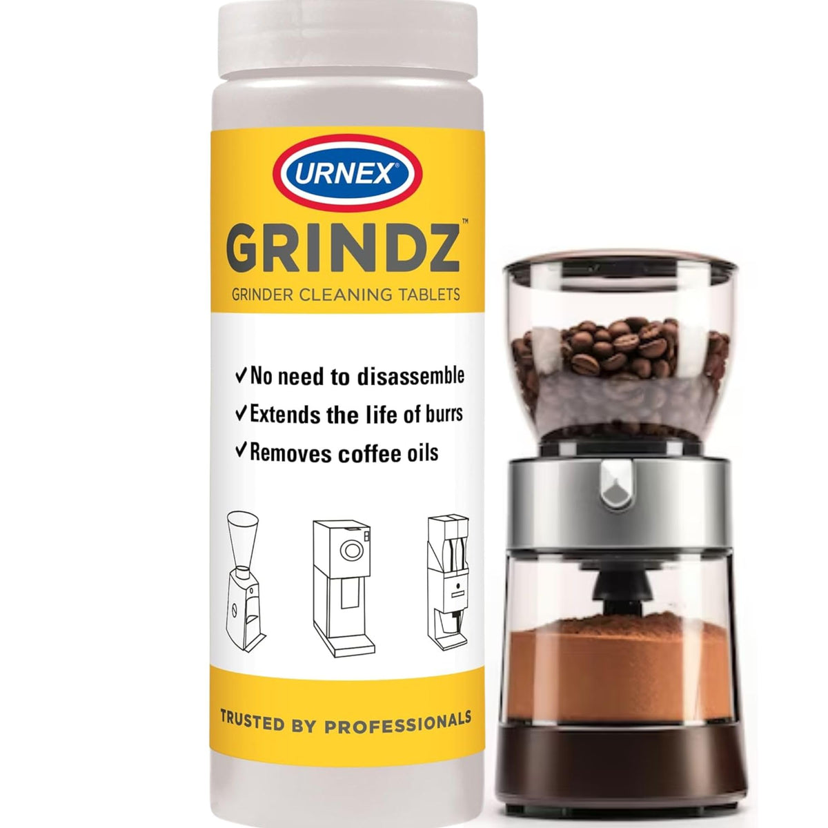 Coffee Grinder Cleaning Tablets 430g Food-Safe Formula