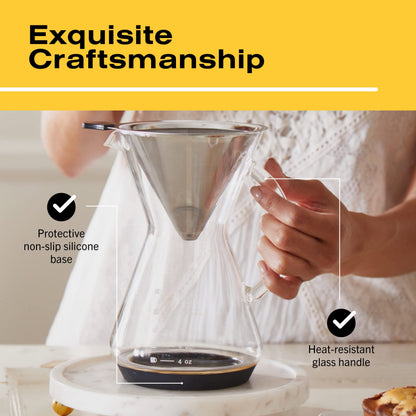 Glass Coffee Press & Milk Frother Set