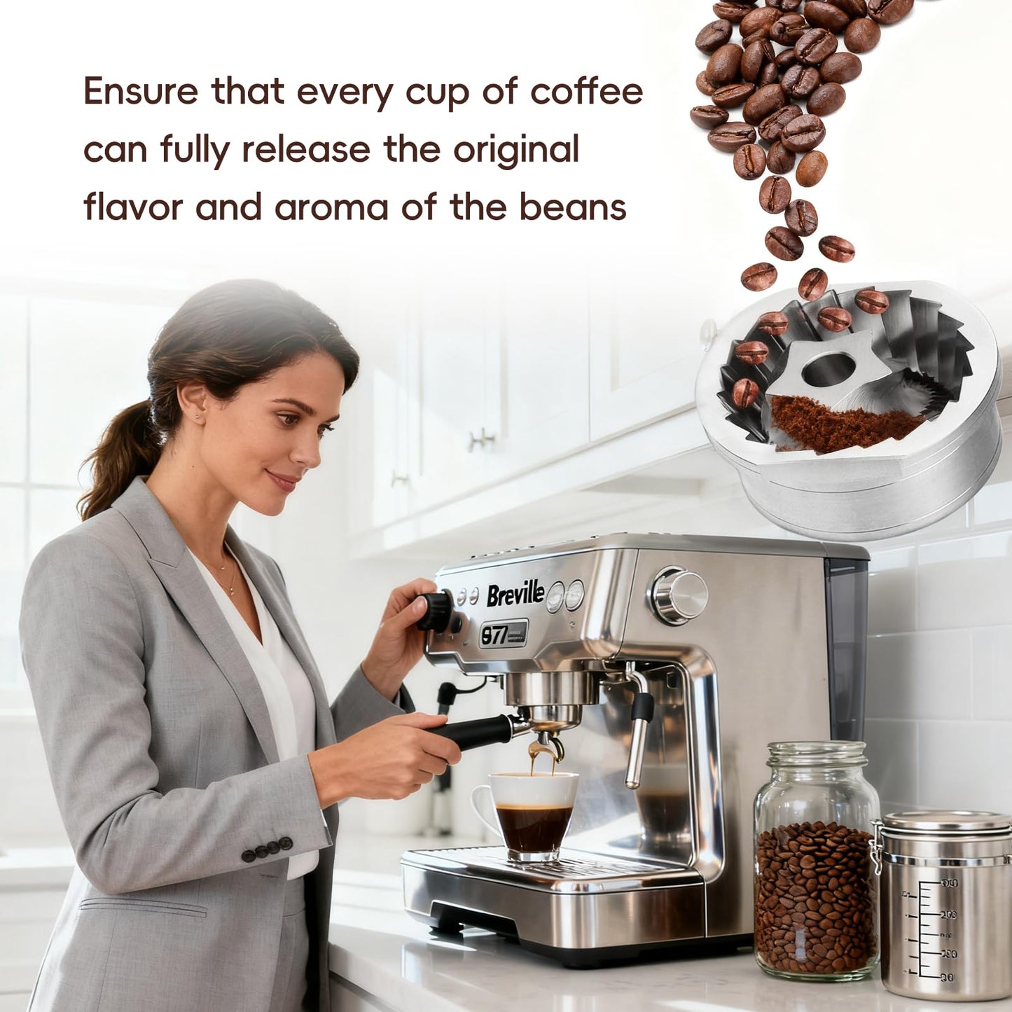 Conical Burr Replacement Set for Espresso Grinders