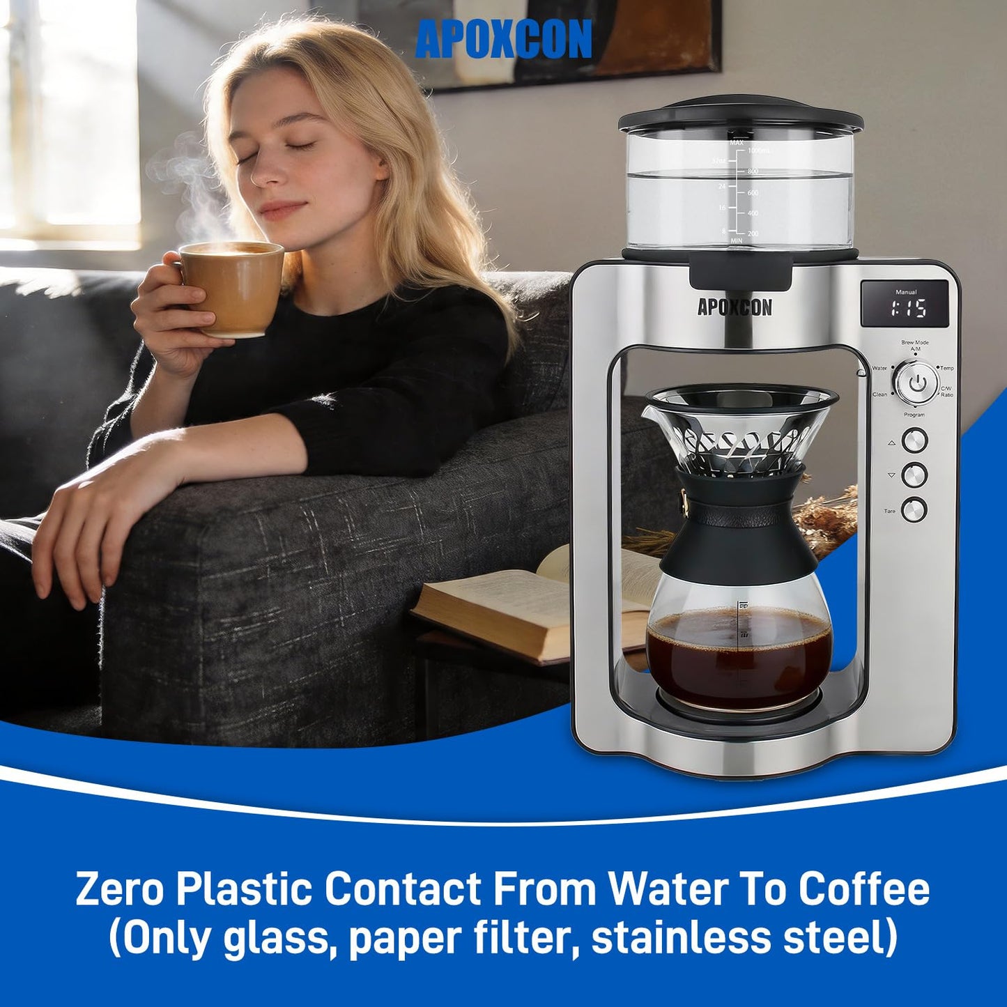 Automatic Drip Coffee Maker for Home Brewing