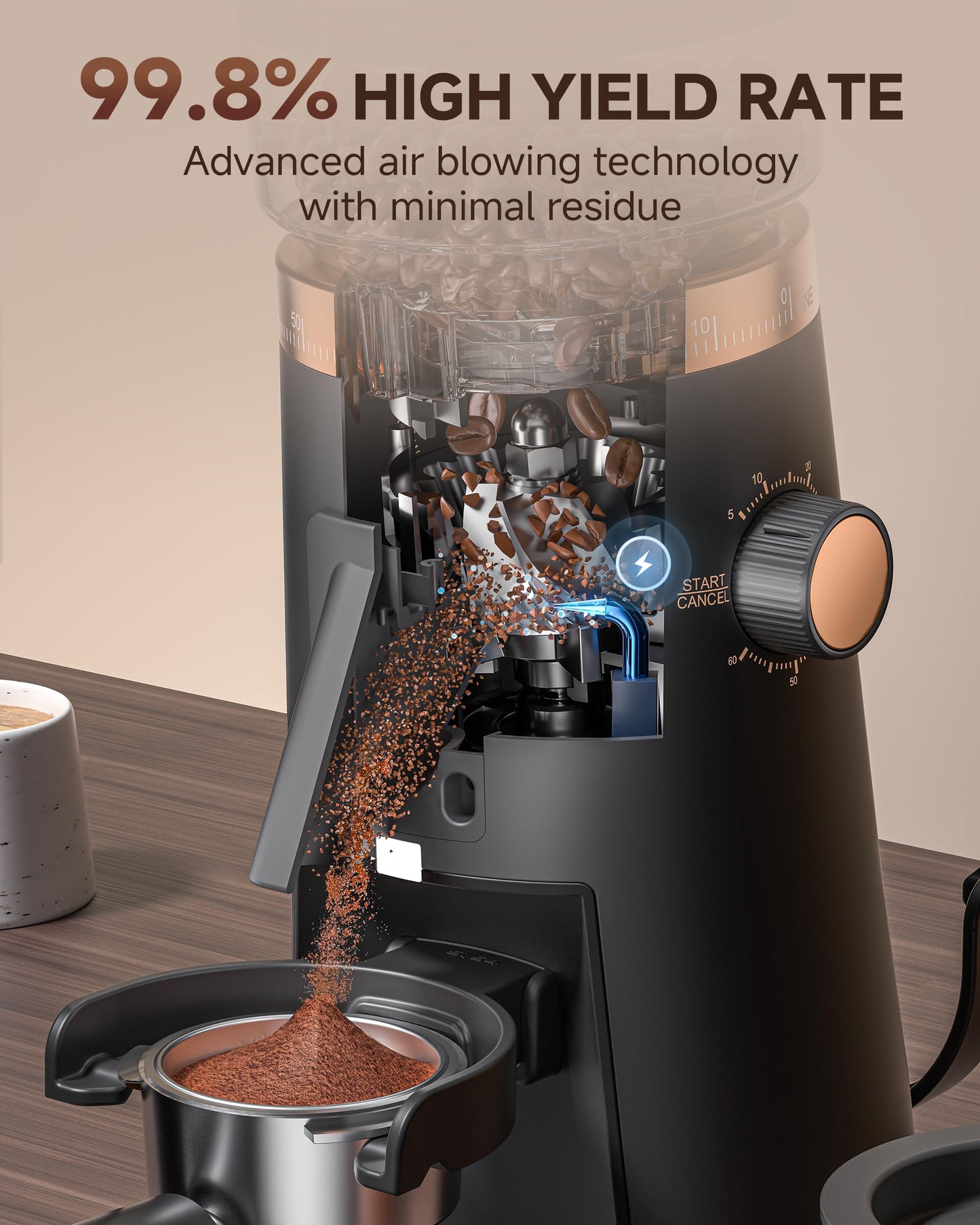 Single Dose Coffee Grinder with 40mm Burrs