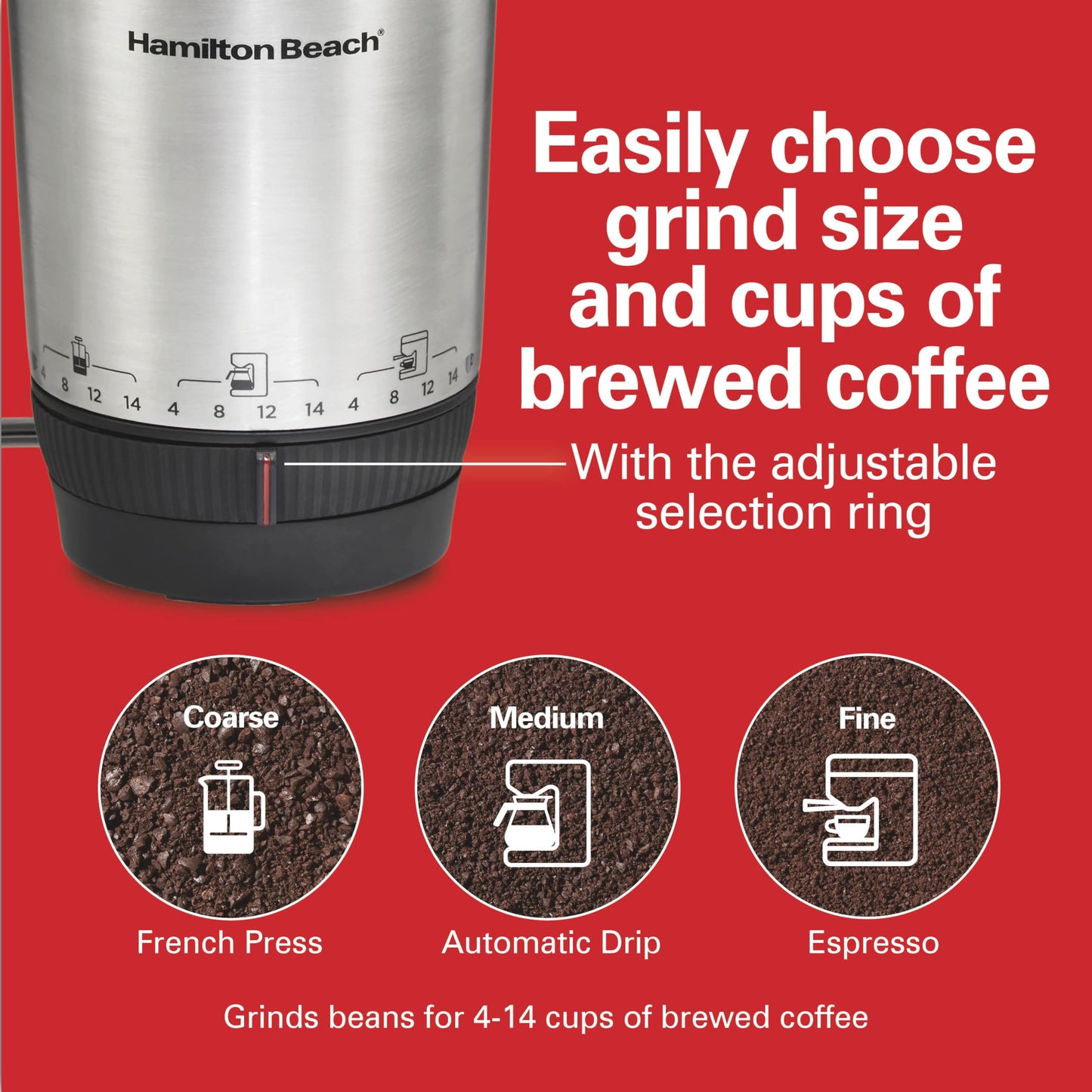 Electric Coffee Grinder with Removable Bowl
