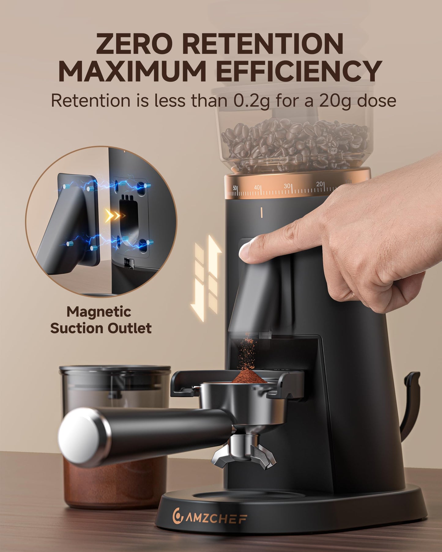 Single Dose Coffee Grinder with 40mm Burrs