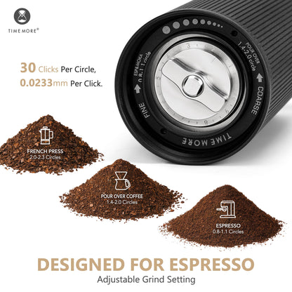 Adjustable Manual Burr Coffee Grinder
