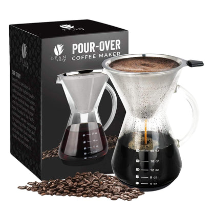 Glass Coffee Press & Milk Frother Set
