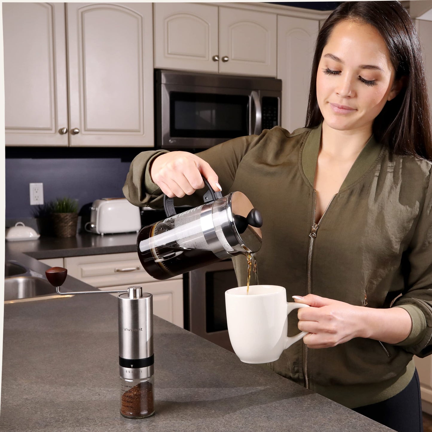 Portable Manual Burr Coffee Grinder