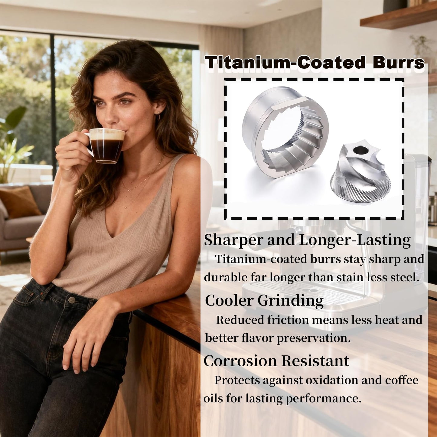 Conical Grinder Burr Set Replacement