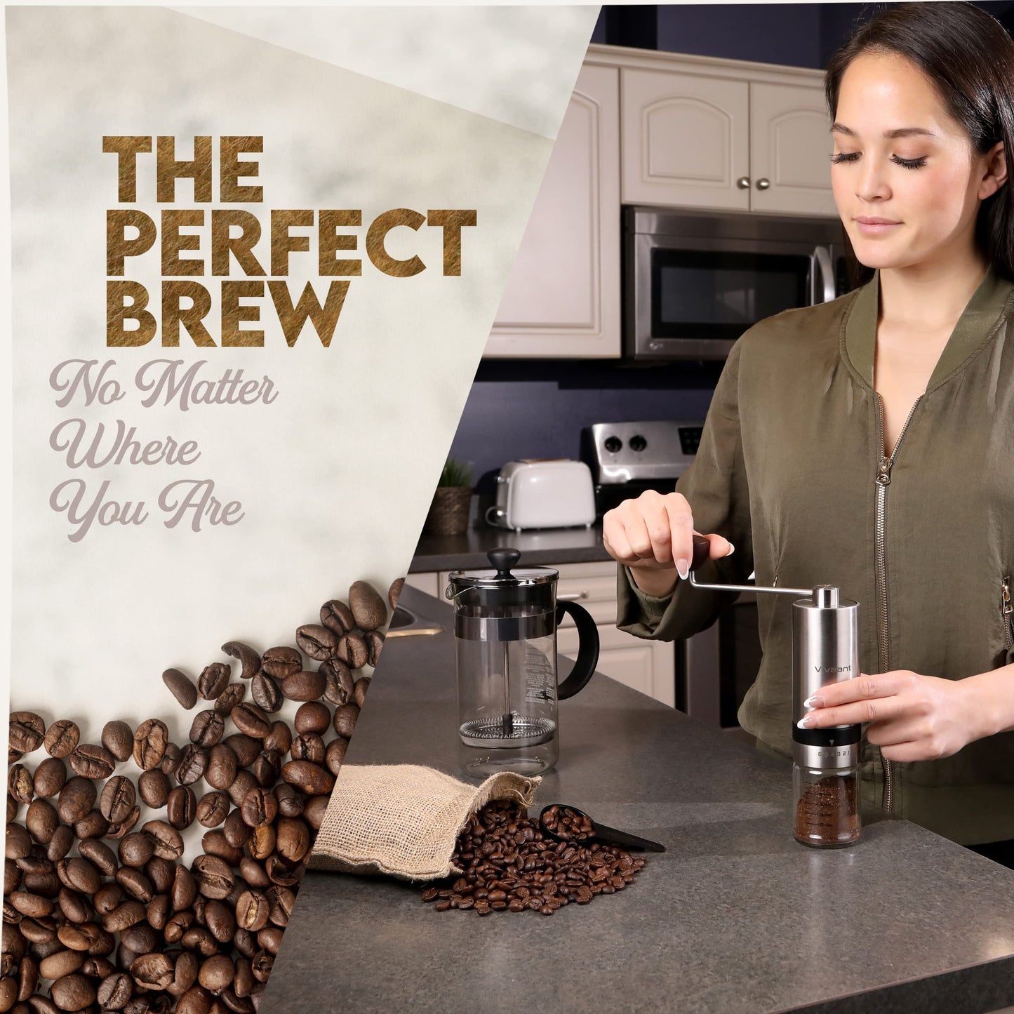 Portable Manual Burr Coffee Grinder