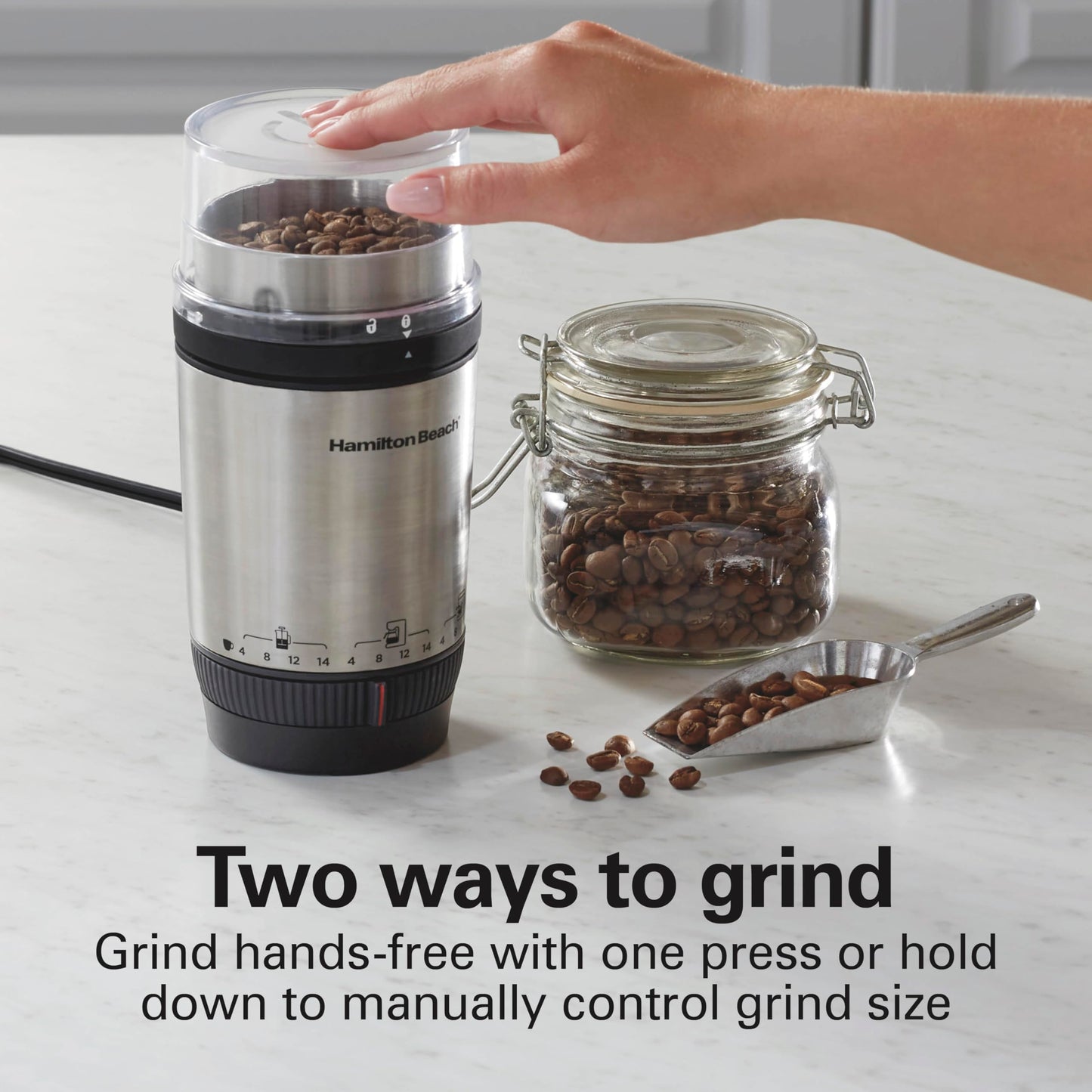 Electric Coffee Grinder with Removable Bowl